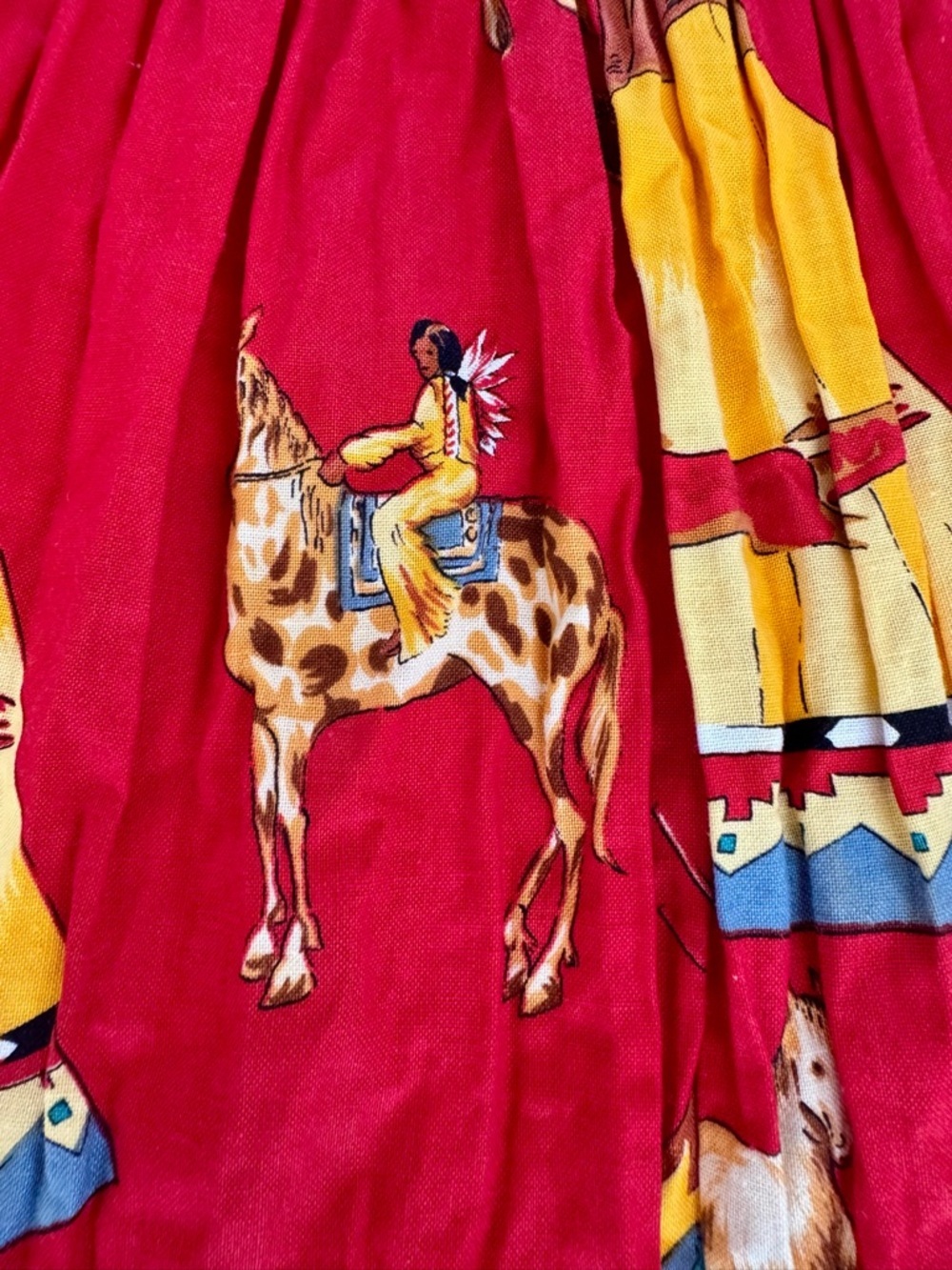 Vintage 1980s Sedona Stitchery Prairie Skirt – Western Print One Size VERY RARE - Picture 4 of 14
